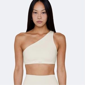NWOT SET ACTIVE LUX FORM ONE SHOULDER BRA color blanc